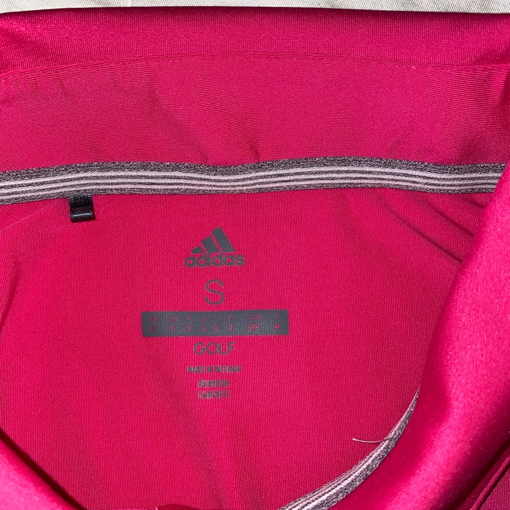 Small Pink adidas golf shirt